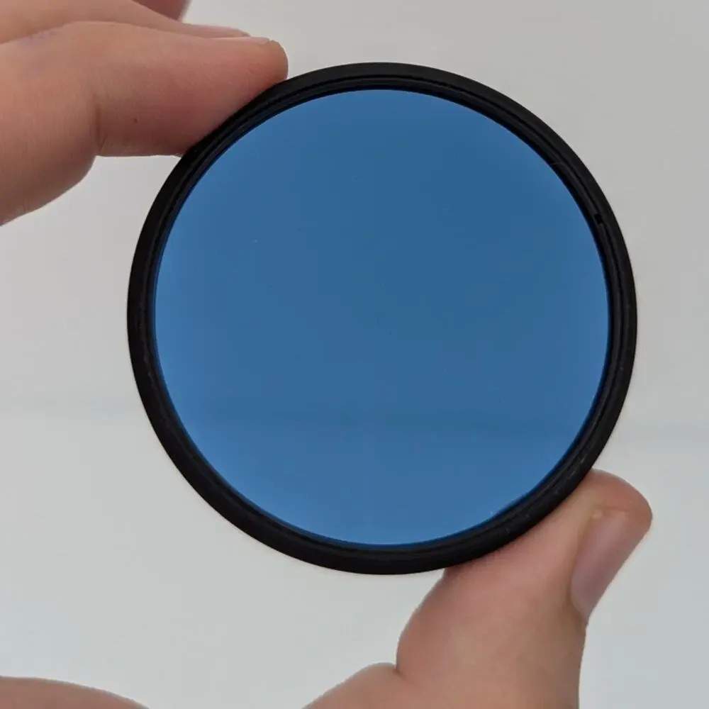 Vintage HOYA Blue 80A 55mm Lens Filter - NO SCRATCHES- Made in Japan